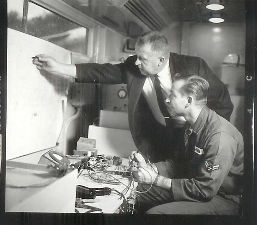 Gerald "Johnny" Johnson and Jack Coniff (Martin Tech Rep) (photo courtesy of Edward "Beetle" Bailey) Gerald "Johnny" Johnson and Jack Coniff (Martin Tech Rep)