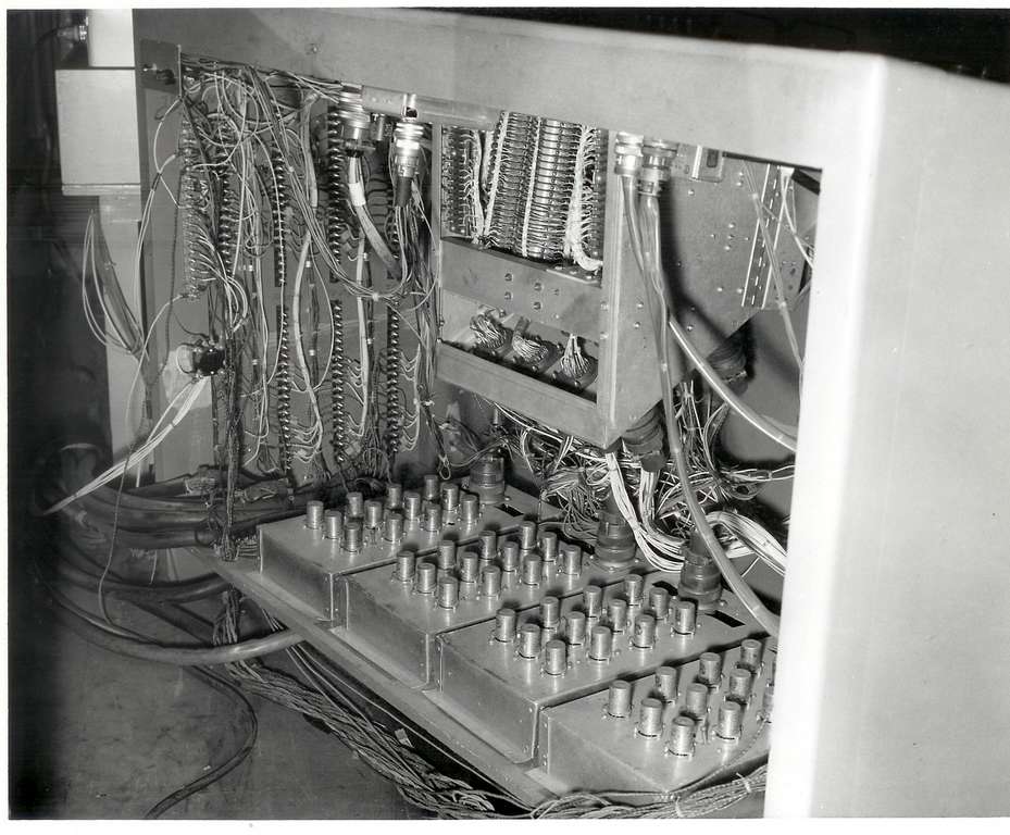 Launch Console (photo courtesy of Edward "Beetle" Bailey) Launch console built out of wood. Finally got to install spare drawers. Original handmade ones weren't realistic enough.