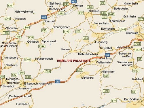Rhineland-Palatinate (map courtesy of Microsoft MapPoint)
